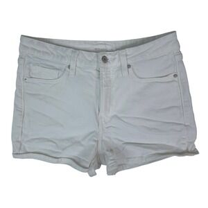 Old Navy OG Straight Denim Shorts Womens 6 White High Rise Booty Hot Pants